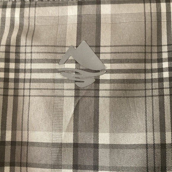 Ocean & Coast mens button down short sleeve shirt Lg gray plaid outdoor active - Picture 2 of 11